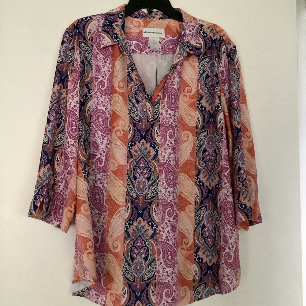 Alfred Dunner (XL) Paisley Print Women's Top-EUC